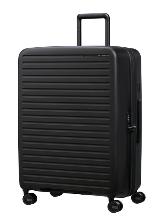 Samsonite Restackd spinner 75 cm - voorkant 4 zwart