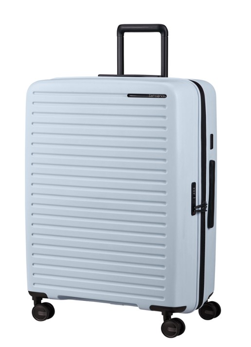 Samsonite Restackd spinner 75 cm - voorkant 2 glacier / lichtblauw