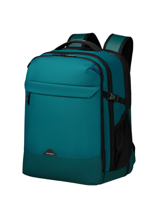 Samsonite Roadseeker vergrootbare laptoprugzak met 17,3 inch laptopvak - voorkant 5 deep teal / zeegroen