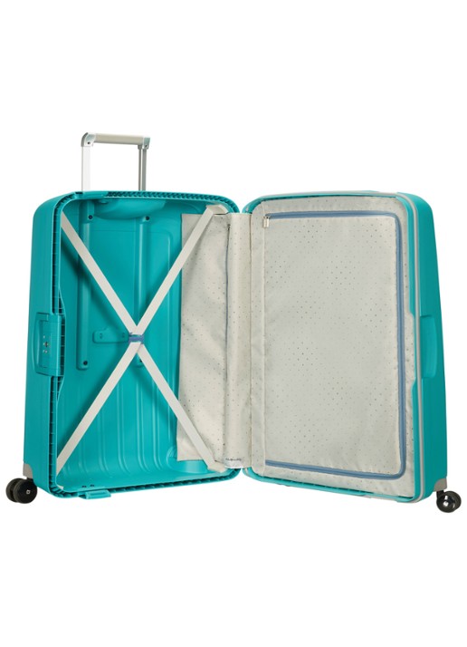Samsonite S'Cure spinner 69 cm - voorkant 7 turquoise