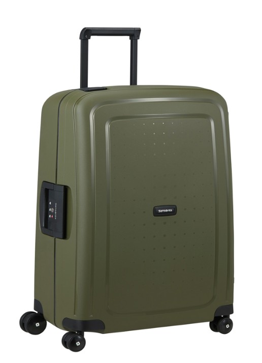 Samsonite S'Cure spinner 69 cm - voorkant 2 olijfgroen