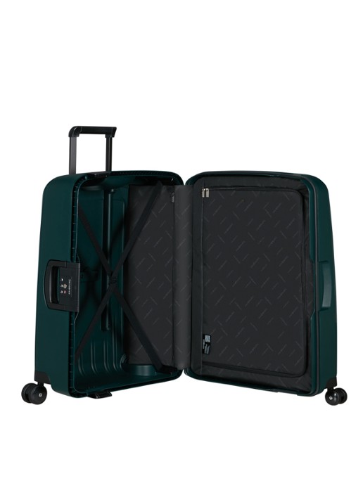 Samsonite S'Cure spinner 75 cm - voorkant 2 dark teal / donkergroen