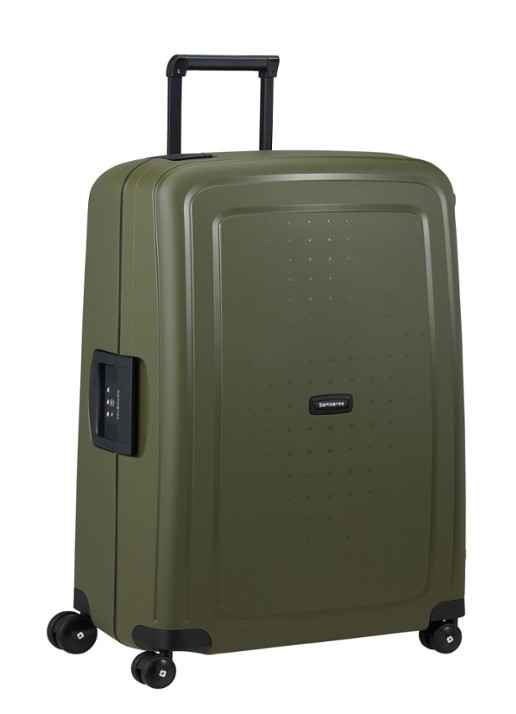 Samsonite S'Cure spinner 75 cm - voorkant 2 olijfgroen