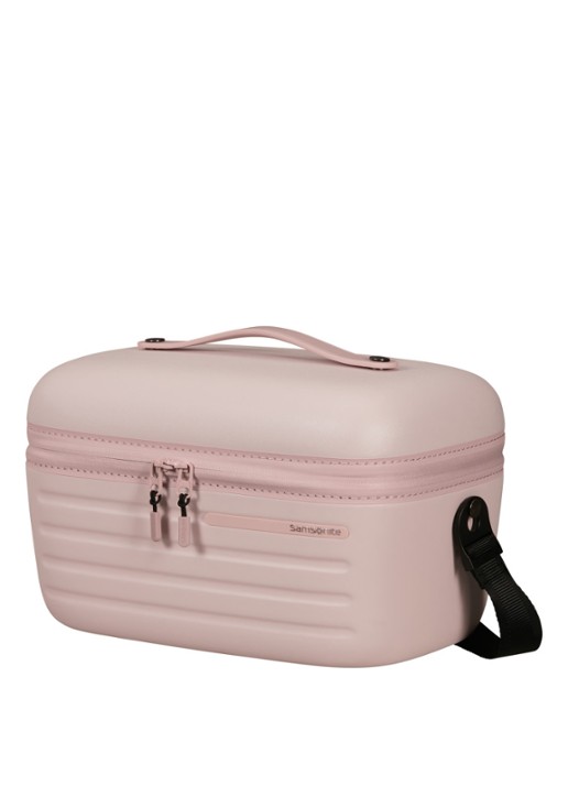 Samsonite Stackd beautycase met afneembare schouderriem en uitneembaar etui - voorkant 4 lichtroze