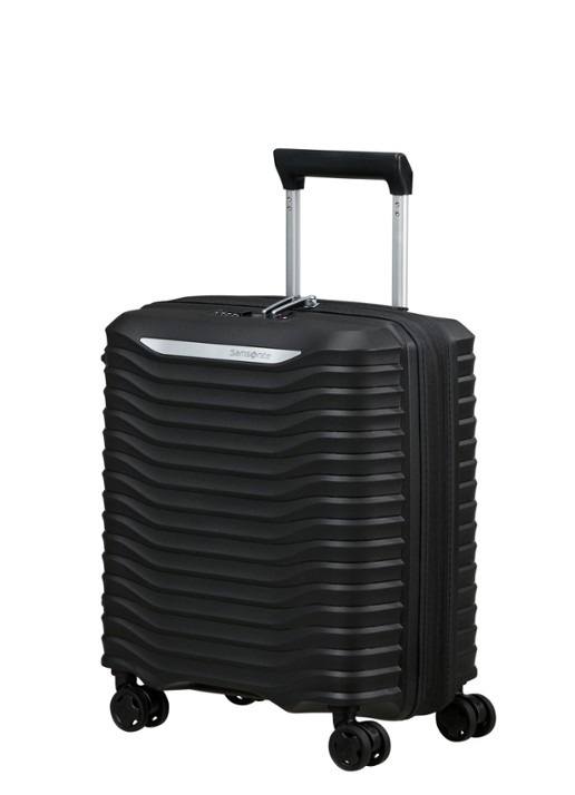 Samsonite Upscape vergrootbare spinner 45 cm - voorkant 3 zwart