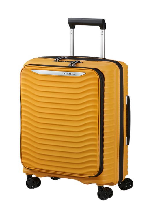 Samsonite Upscape vergrootbare spinner 55 cm - voorkant 5 geel