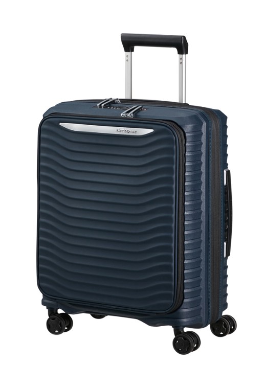 Samsonite Upscape vergrootbare spinner 55 cm - voorkant 2 donkerblauw