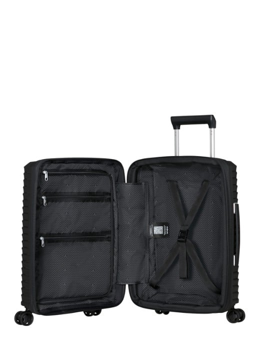 Samsonite Upscape vergrootbare spinner 55 cm - achterkant zwart