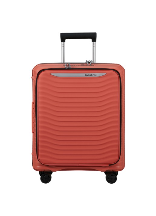 Samsonite Upscape vergrootbare spinner 55 cm - voorkant 5 donkerbeige