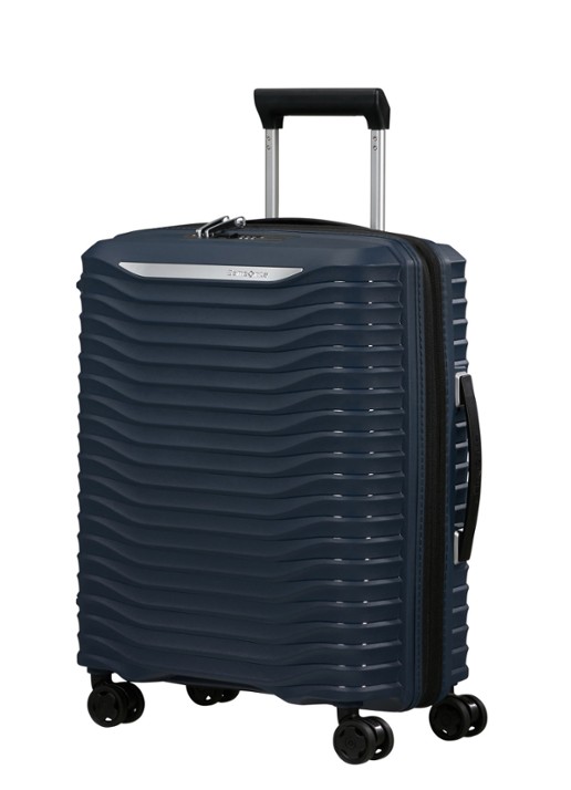 Samsonite Upscape vergrootbare spinner 55 cm - voorkant 4 donkerblauw