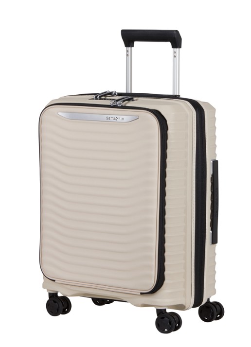 Samsonite Upscape vergrootbare spinner 55 cm - voorkant 5 zand