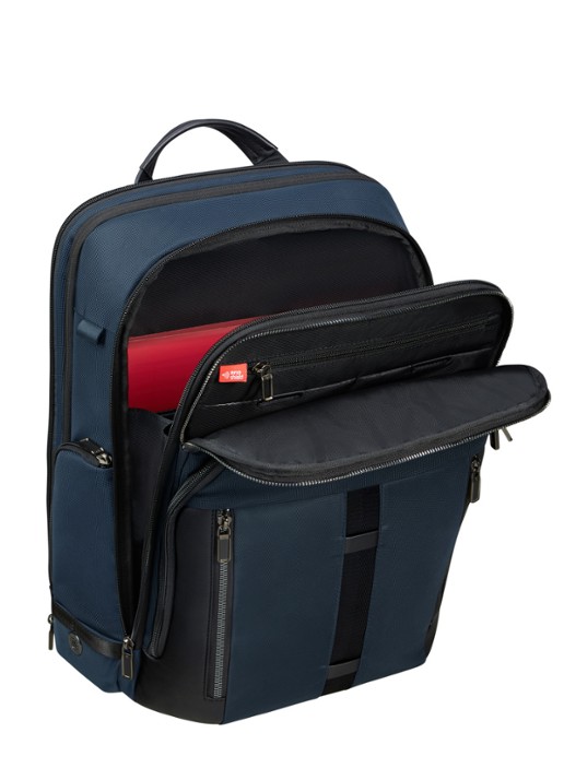 Samsonite Urban-Eye rugzak met 17,3 inch laptopvak - detail blauw