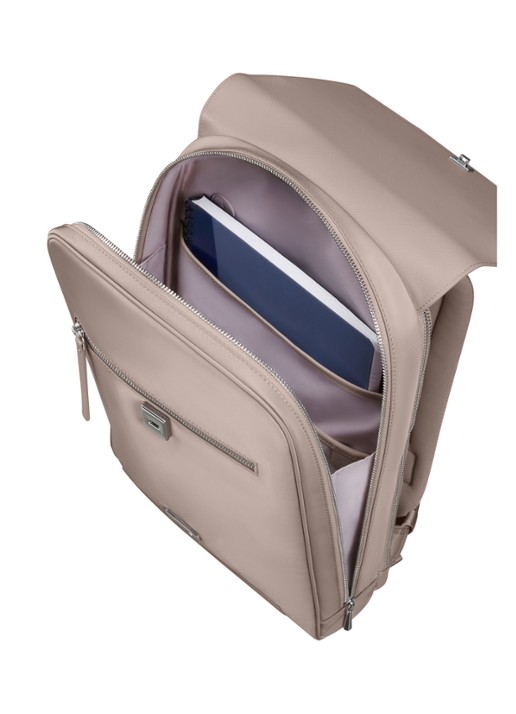 Samsonite Zalia 3.0 rugzak met 14 inch laptopvak - achterkant 3 oudroze