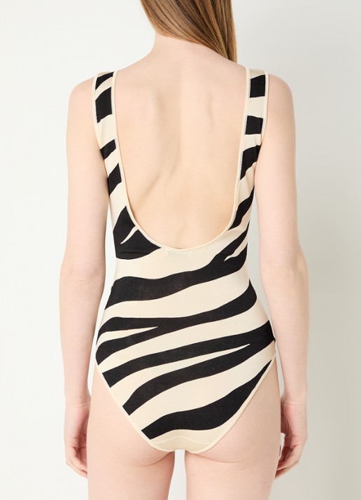 Sandro Badpak met zebraprint - achterkant 4 zwart