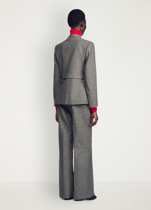 Sandro Blazer met pied-de-poule dessin - achterkant grijs