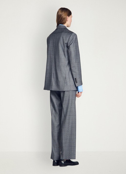Sandro Blazer met ruit dessin - achterkant 5 dark grey / grijs