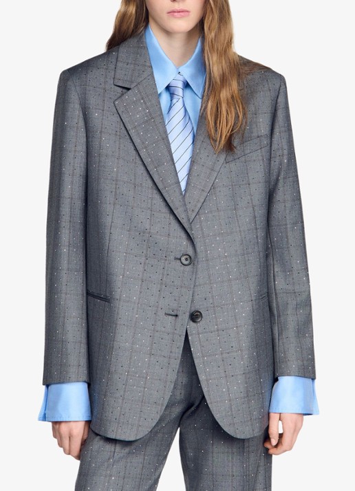 Sandro Blazer met ruit dessin