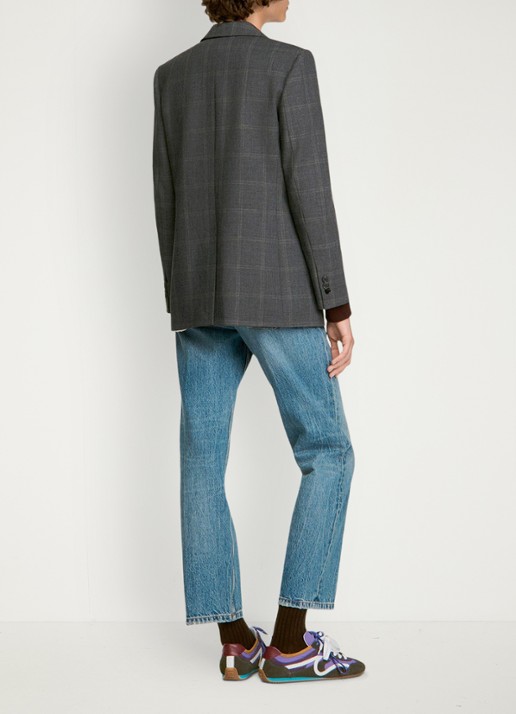 Sandro Blazer met ruit dessin - achterkant grijs