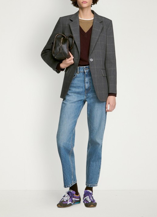 Sandro Blazer met ruit dessin - detail 5 grijs