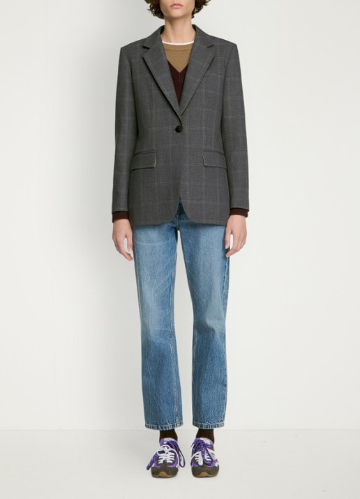 Sandro Blazer met ruit dessin - voorkant 3 grijs