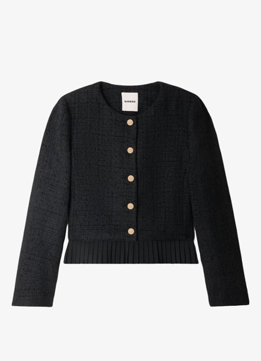 Sandro Blazer met tweed-look
