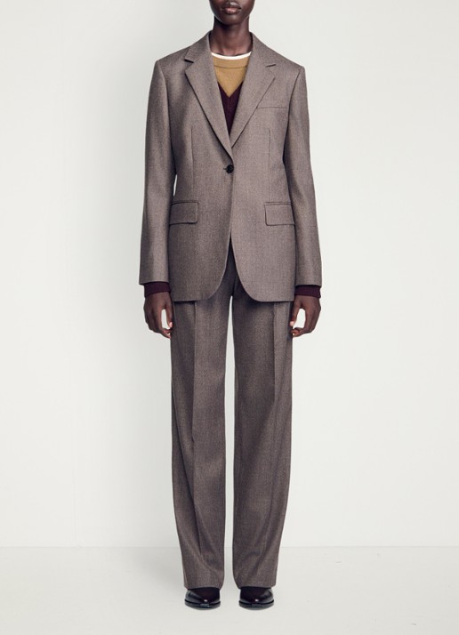Sandro Blazer van wol - voorkant 3 taupe