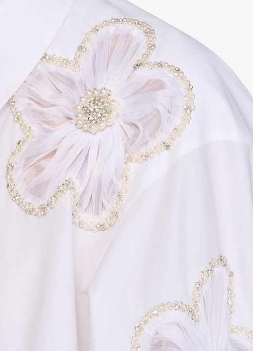 Sandro Blouse met bloemborduring - detail 3 wit