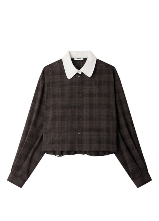 Sandro Blouse met ruitdessin