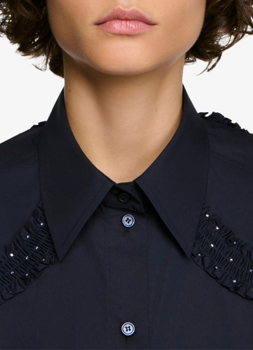 Sandro Blouse met strass - detail 4 donkerblauw
