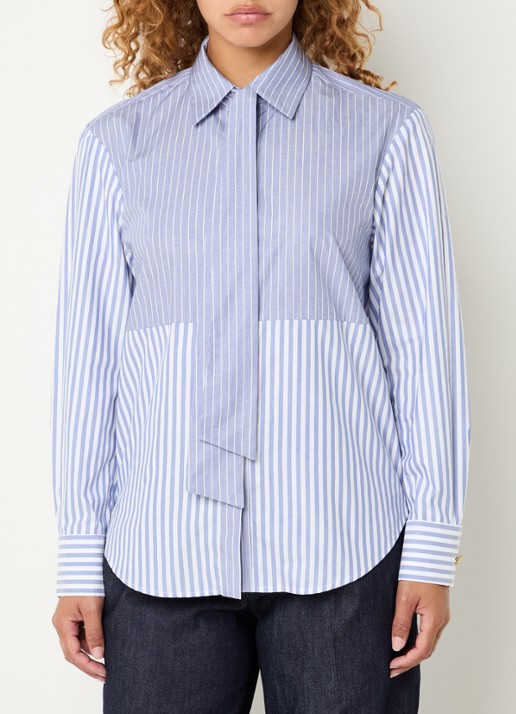 Sandro Blouse met streepprint - detail 2 blauw