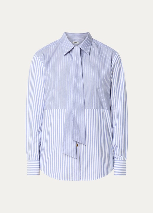 Sandro Blouse met streepprint - voorkant 3 blauw