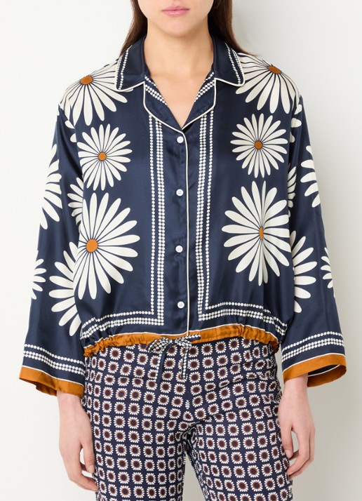 Sandro Blouse van zijde met bloemenprint