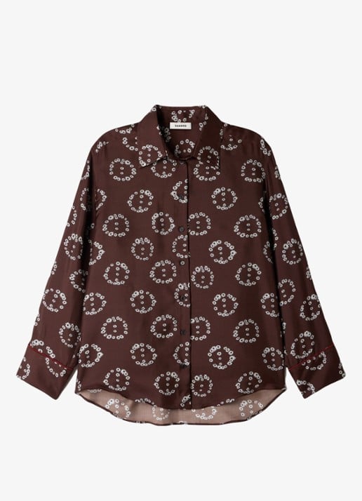 Sandro Blouse van zijde met bloemenprint