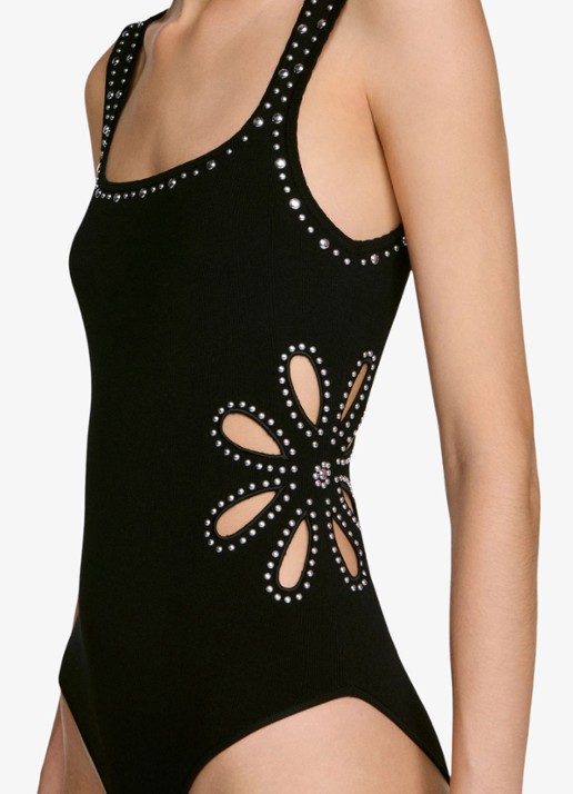 Sandro Body met strass - detail 3 zwart