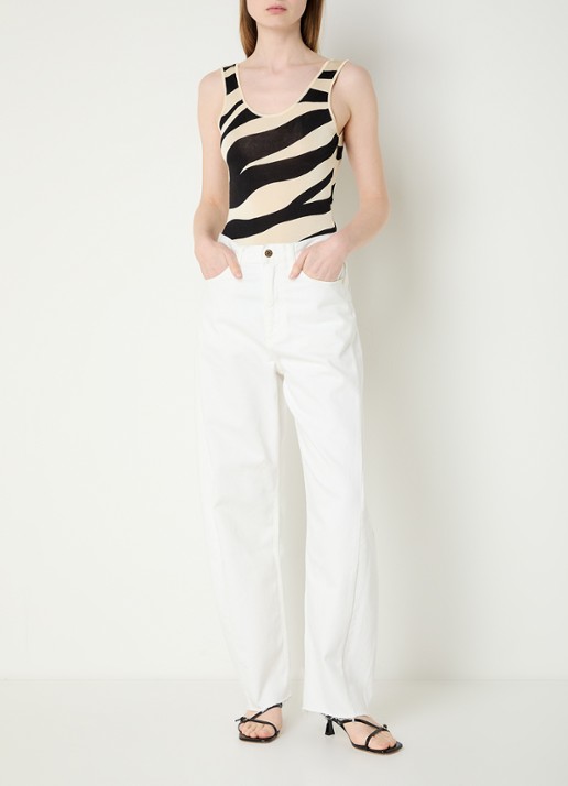 Sandro Body met zebraprint - voorkant 3 zwart