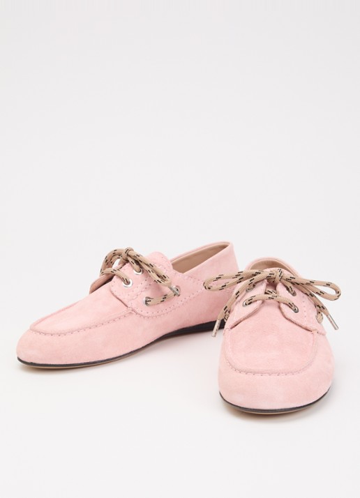 Sandro Bootschoen van suède - detail roze
