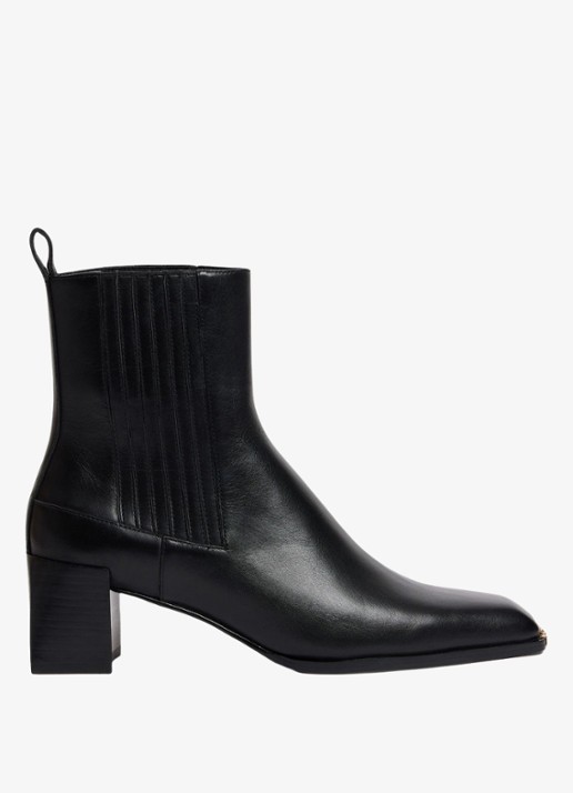 Sandro Chelsea boot van kalfsleer - voorkant 4 black / zwart