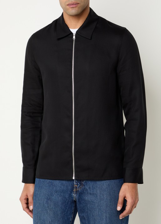 Sandro Chemise jack met kraag - detail 4 zwart