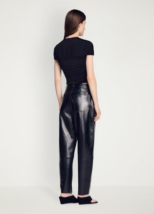 Sandro Crop top met cut-out detail - achterkant zwart
