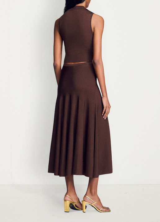Sandro Crop top met stretch - achterkant 3 bruin