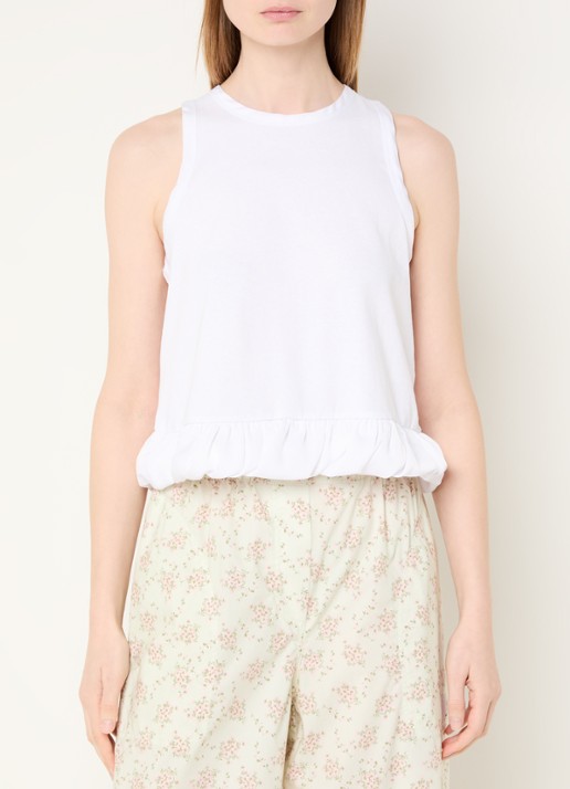 Sandro Crop top met volant en gestrikt detail - achterkant 2 wit