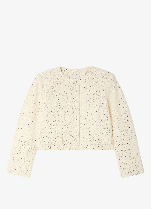 Sandro Cropped blazer met pailletten