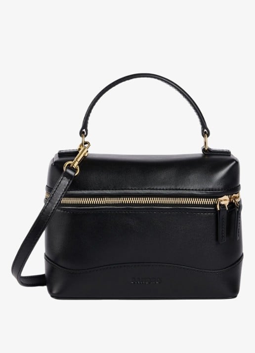 Sandro Crossbody van leer - voorkant zwart