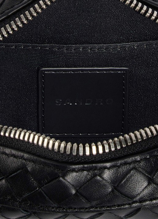 Sandro Crossbodytas van leer - achterkant 6 black / zwart