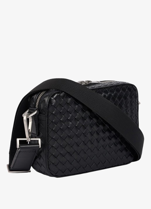 Sandro Crossbodytas van leer - detail 2 black / zwart