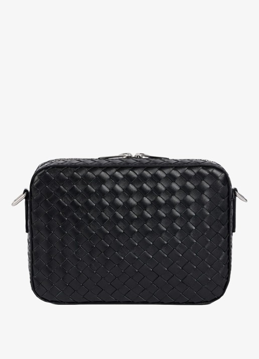 Sandro Crossbodytas van leer - detail 3 black / zwart