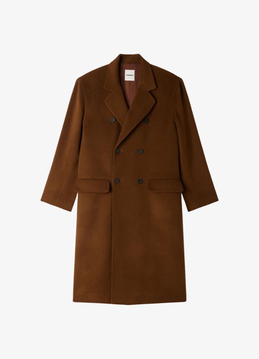 Sandro Double-breasted mantel met klepzakken - voorkant 5 naturel