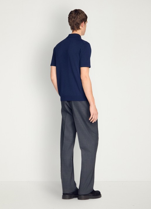Sandro Fijngebreide trui met polokraag - achterkant royal blue / blauw