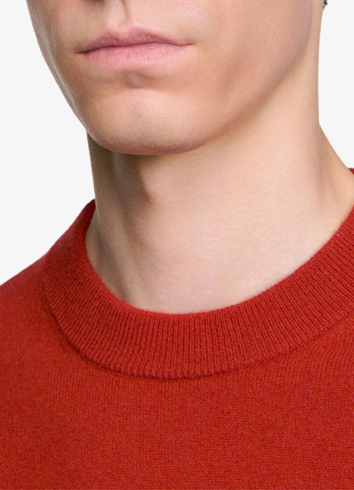 Sandro Fijngebreide trui van kasjmier - detail 2 oranjerood