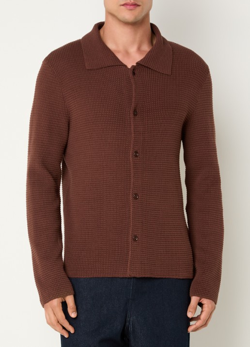Sandro Grofgebreid overshirt met structuur